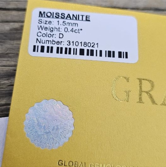 MOISSANITE NWT/PAPERWORK STERLING FLOATING HEART EARRINGS - Picture 3 of 4